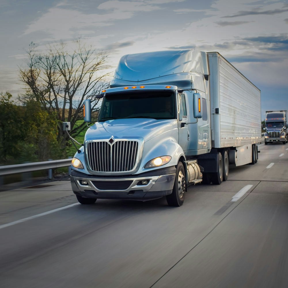 truck on the highway