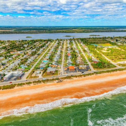 Aerial shot of Ormond Beach