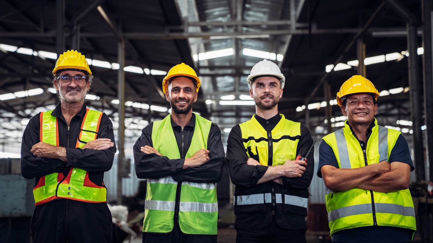 construction workers smiling