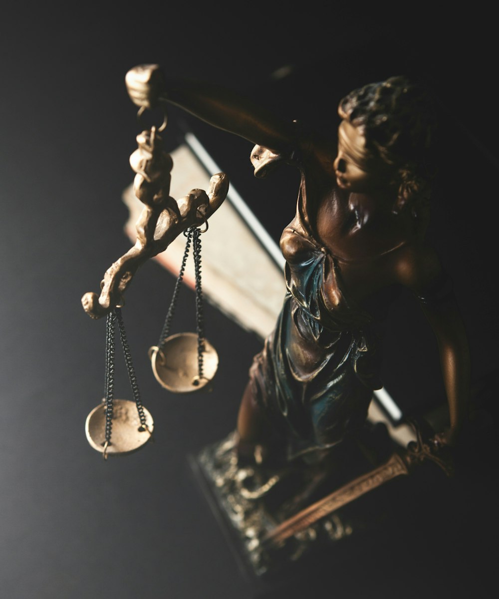 Scales of justice statue