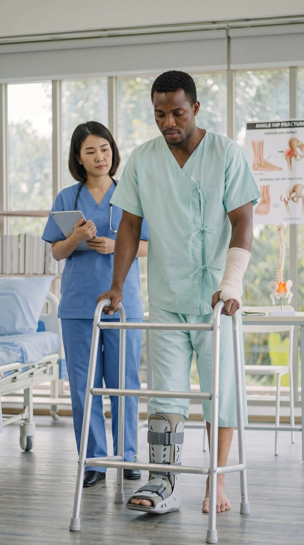 man in physical rehabilitation
