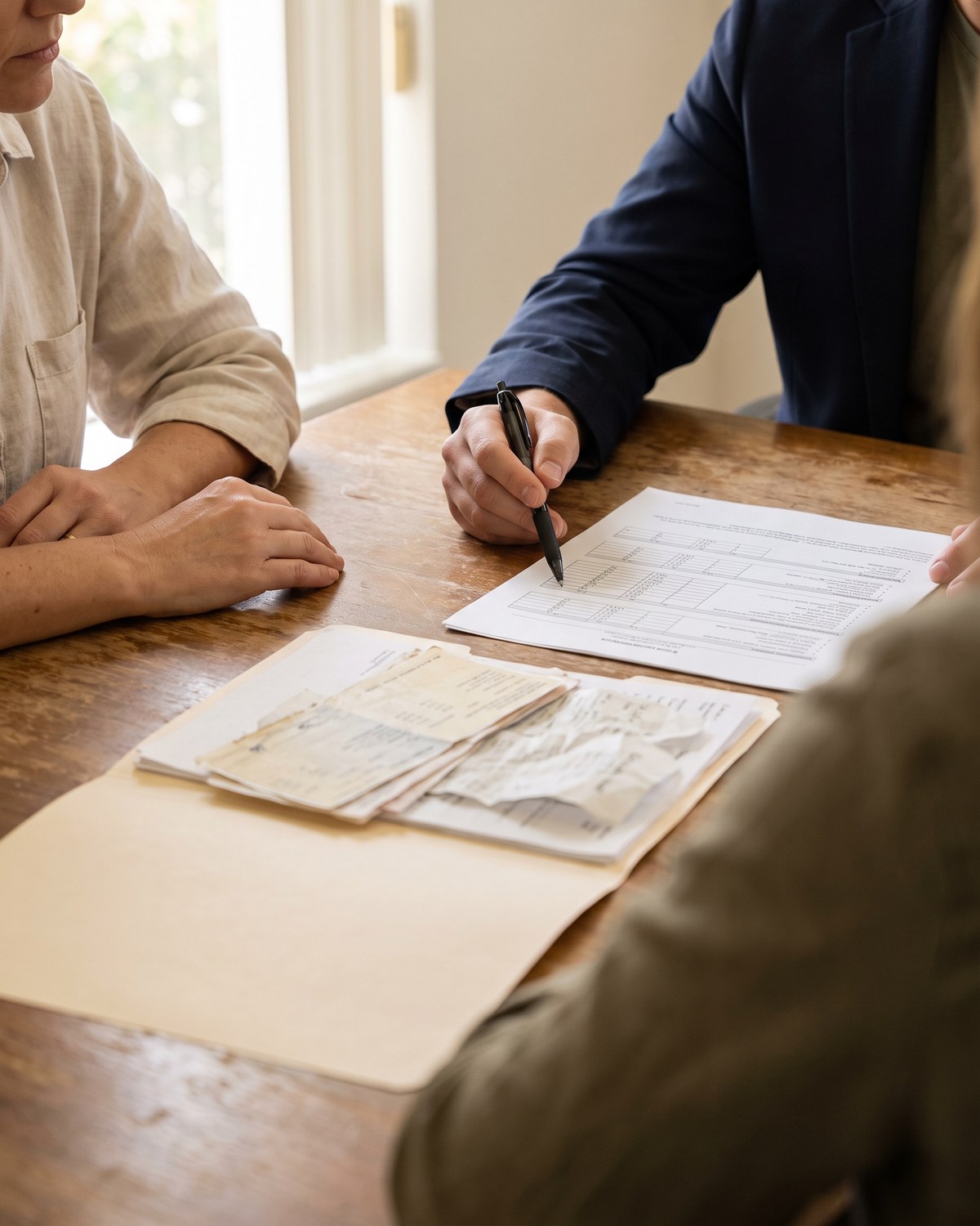 Florida employment attorney reviewing lost wages and expenses with a sexual harassment client