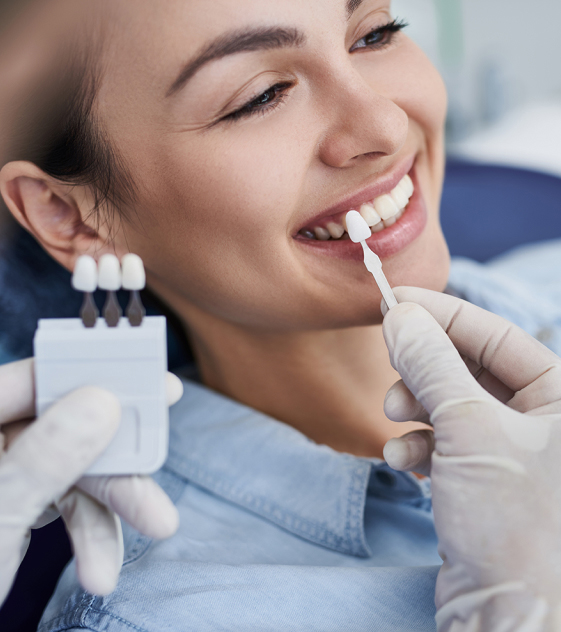 woman getting veneers