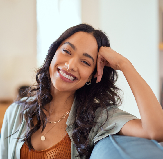 Smiling cosmetic dentistry patient