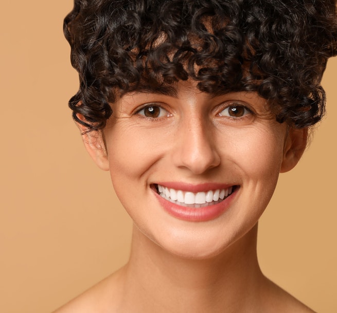 Woman with veneers