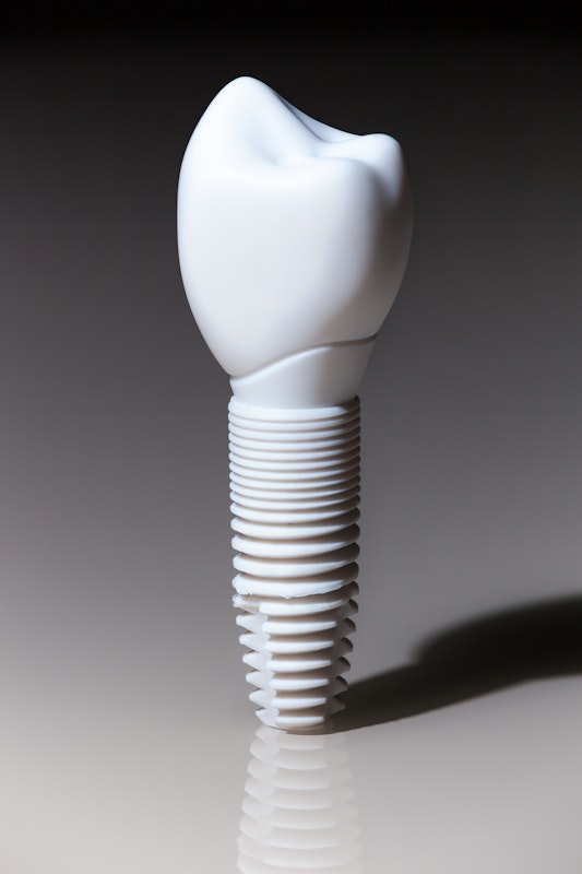 zirconia dental implant and crown