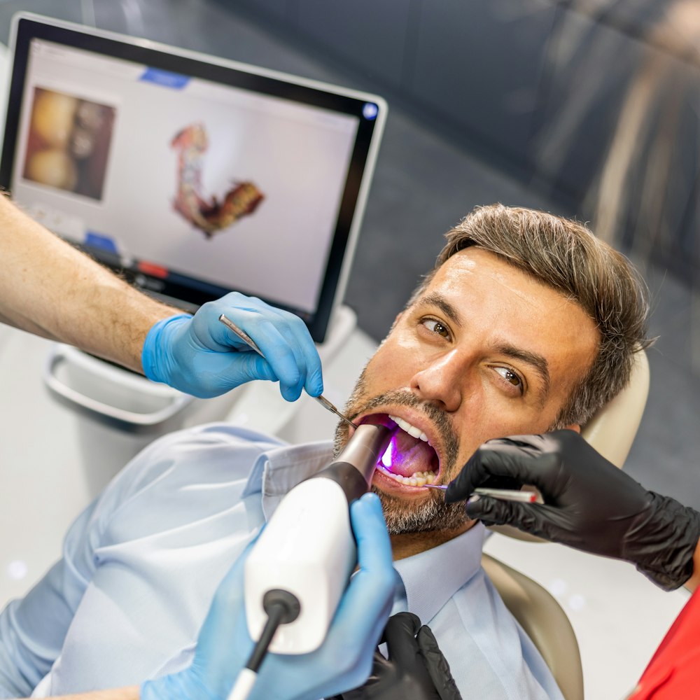 patient during a dental procedure