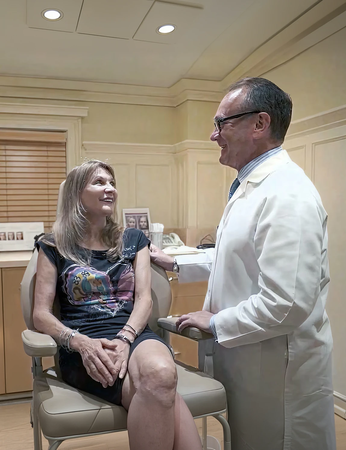 Dr. Sherris consulting with patient