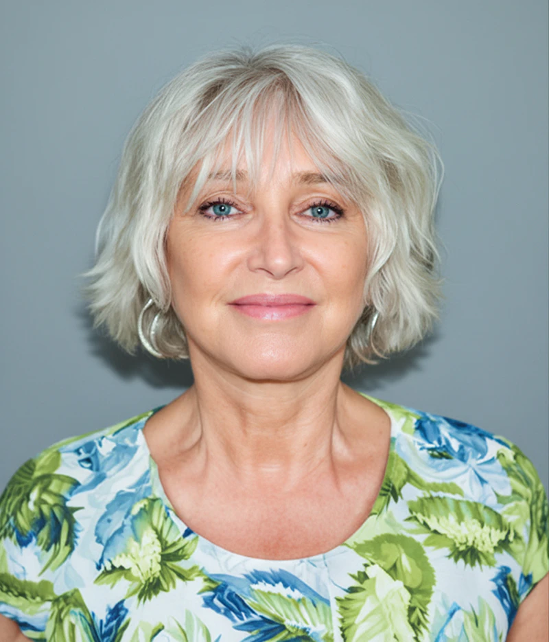 Patient after facelift