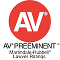 AV-Preeminent Martindale-Hubbell lawyer rating