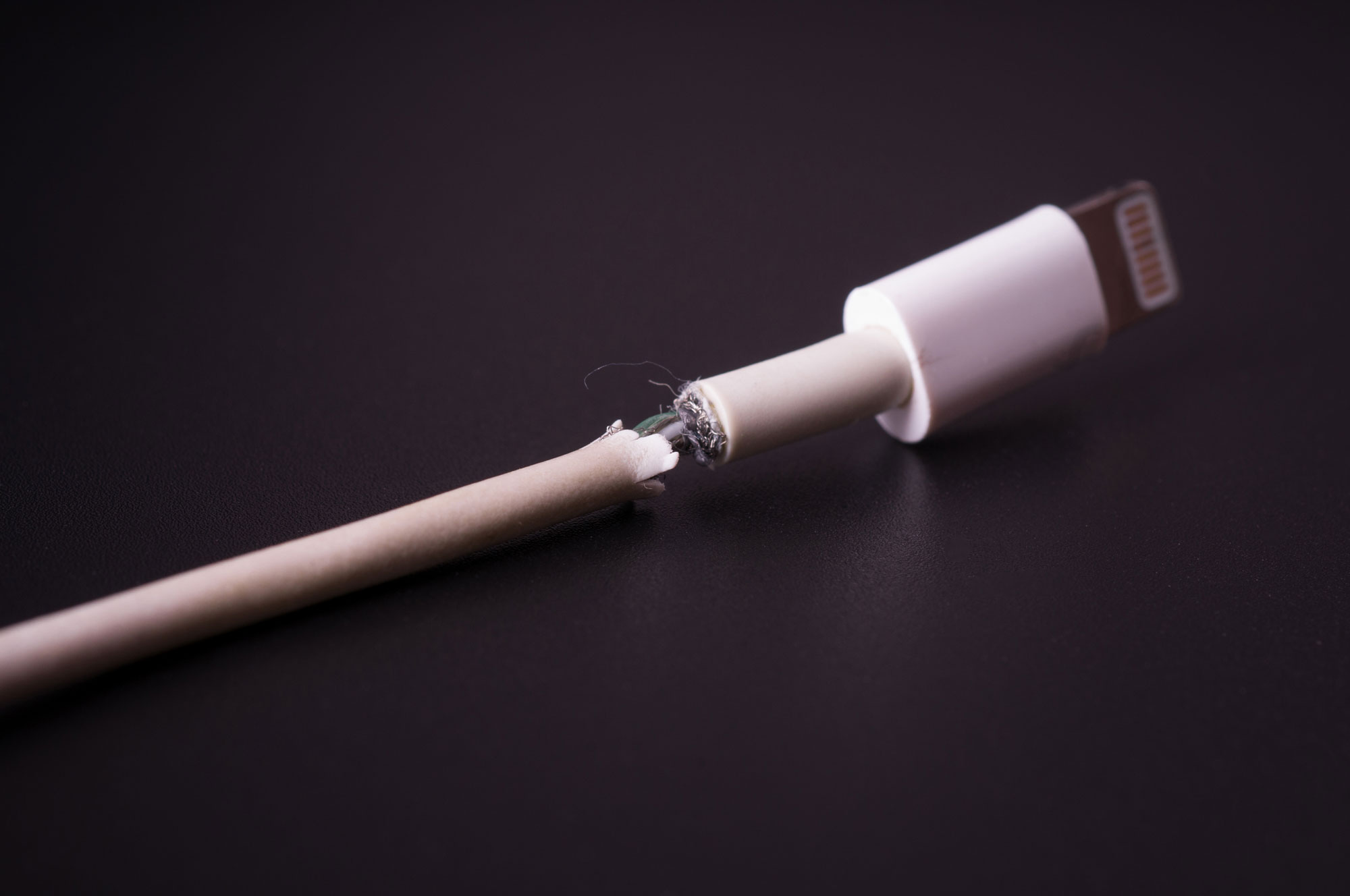 Frayed electric cord