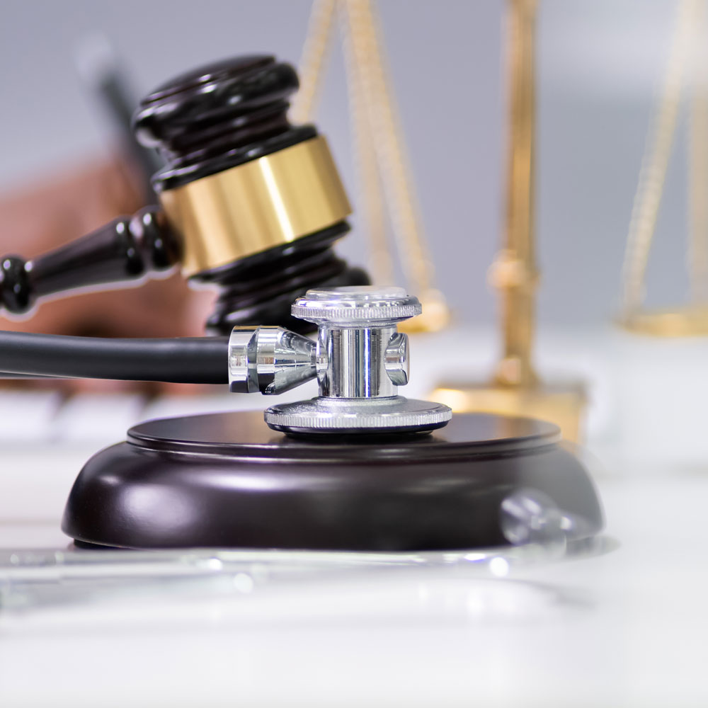 Gavel and stethoscope