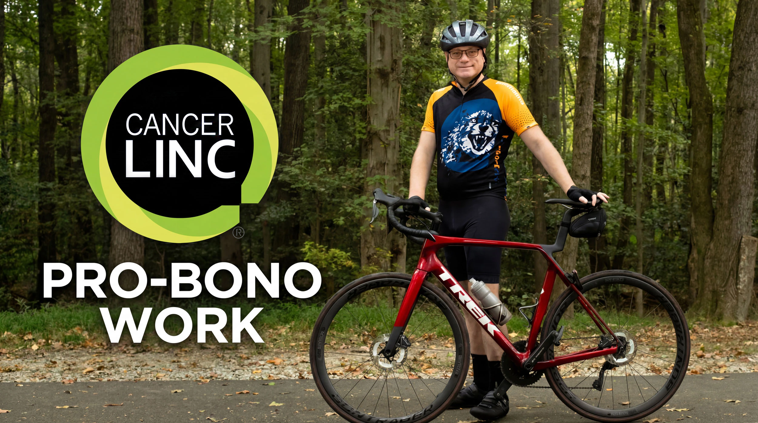Climb to Conquer Cancer logo with cyclist