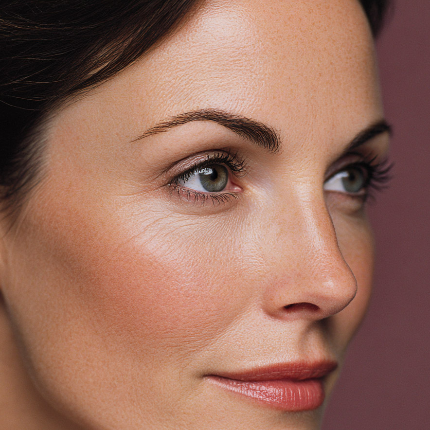 Beautiful woman after a brow lift