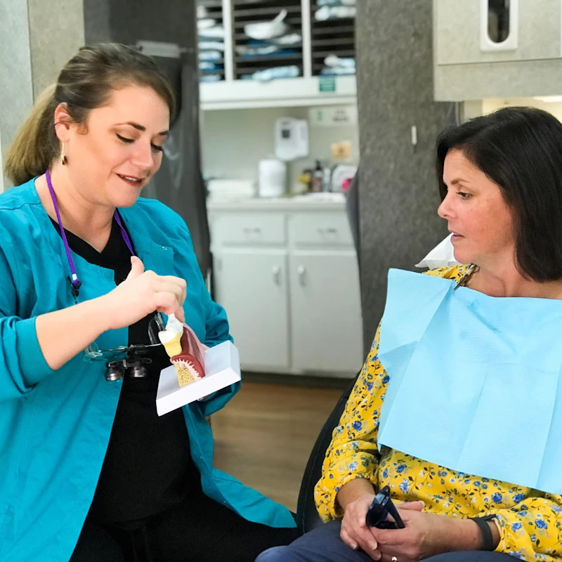 hygienist and patient