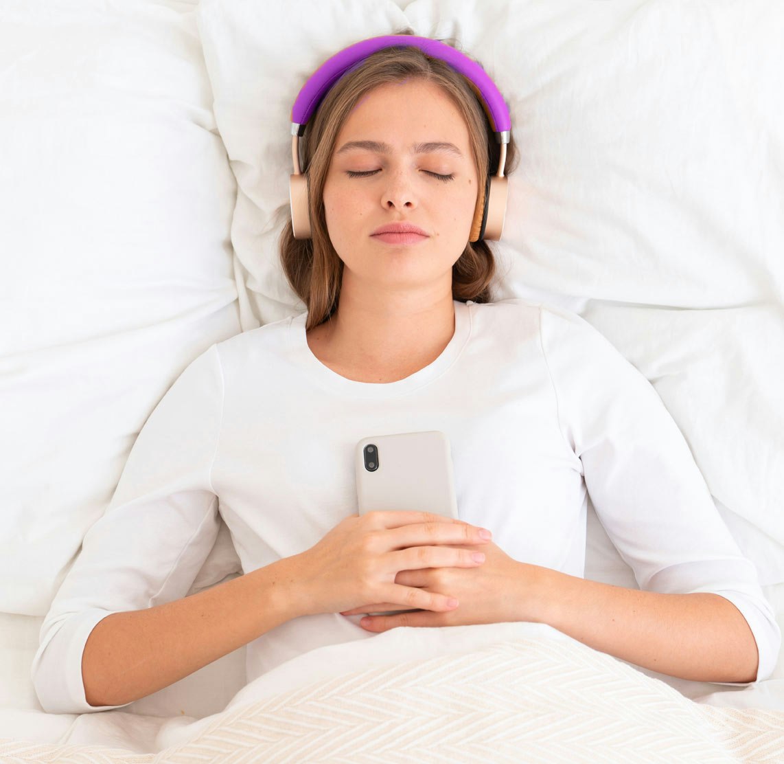 woman wearing headphones