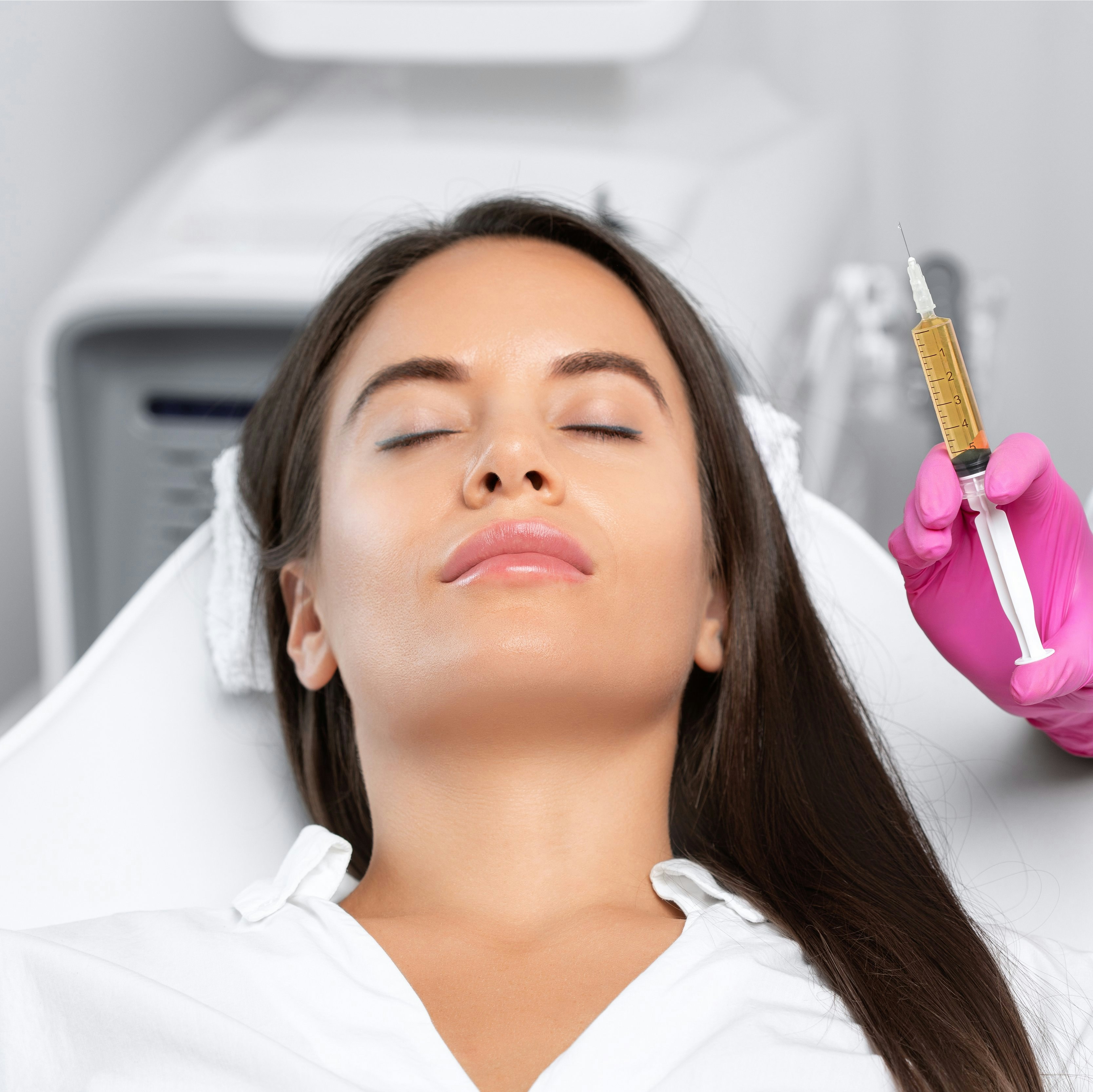 Woman receiving facial rejuvenation