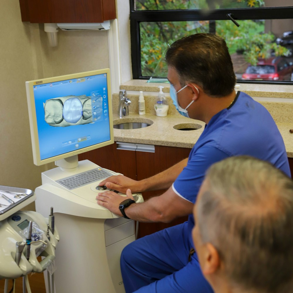Dr. Malki working on a case