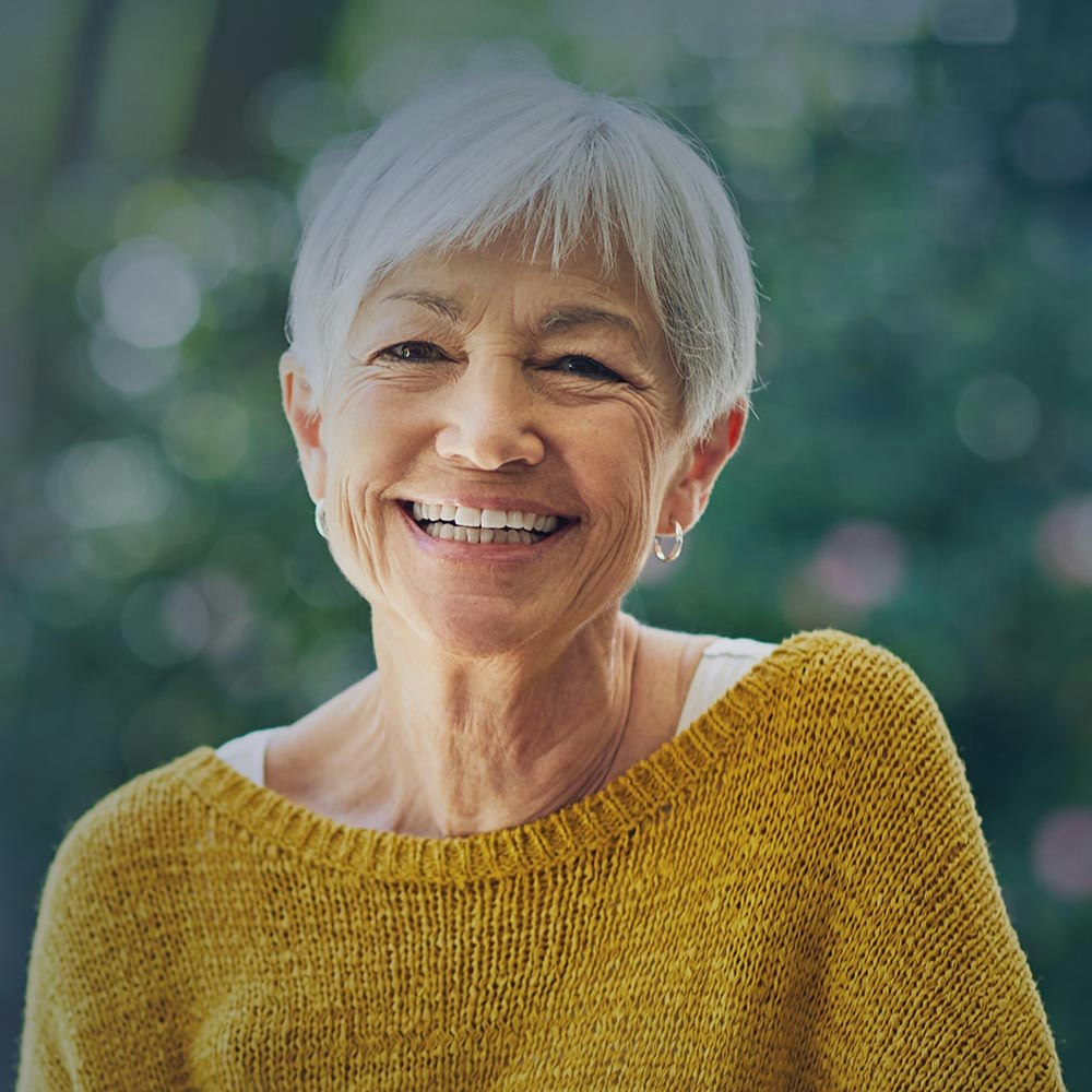 Older couple smiling