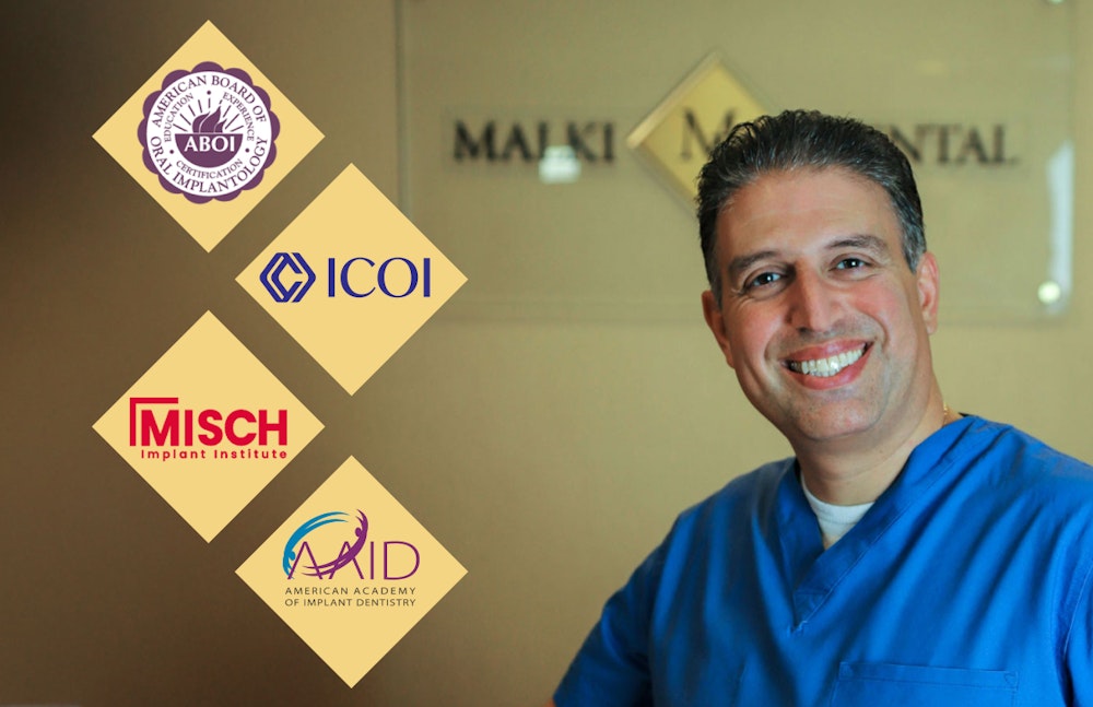 Dr. Malki with logos