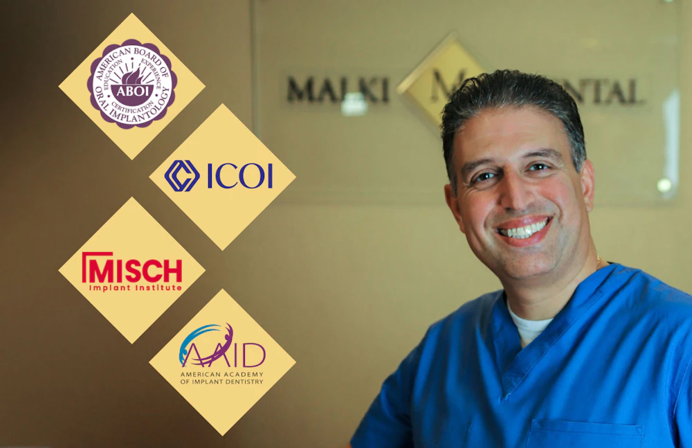 Dr. Malki with logos