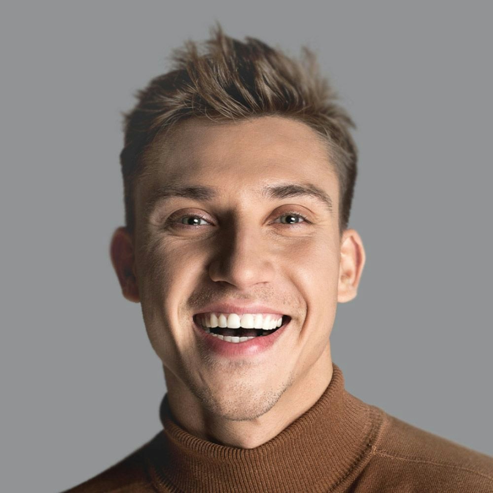 A man with a healthy smile