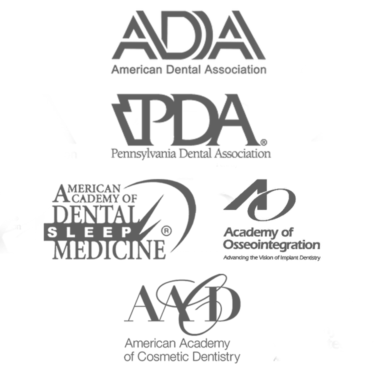 ADA American Dental Association, PDA Pennsylvania Dental Association, AACD American Academy of Cosmetic Dentistry, AO Academy of Osseointegration Advancing the Vision of Implant Dentistry, American Academy of Dental Sleep Medicine