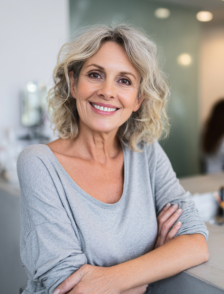 Woman smiling