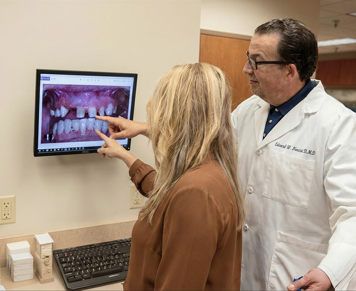 Dr. Narcisi reviews dental images