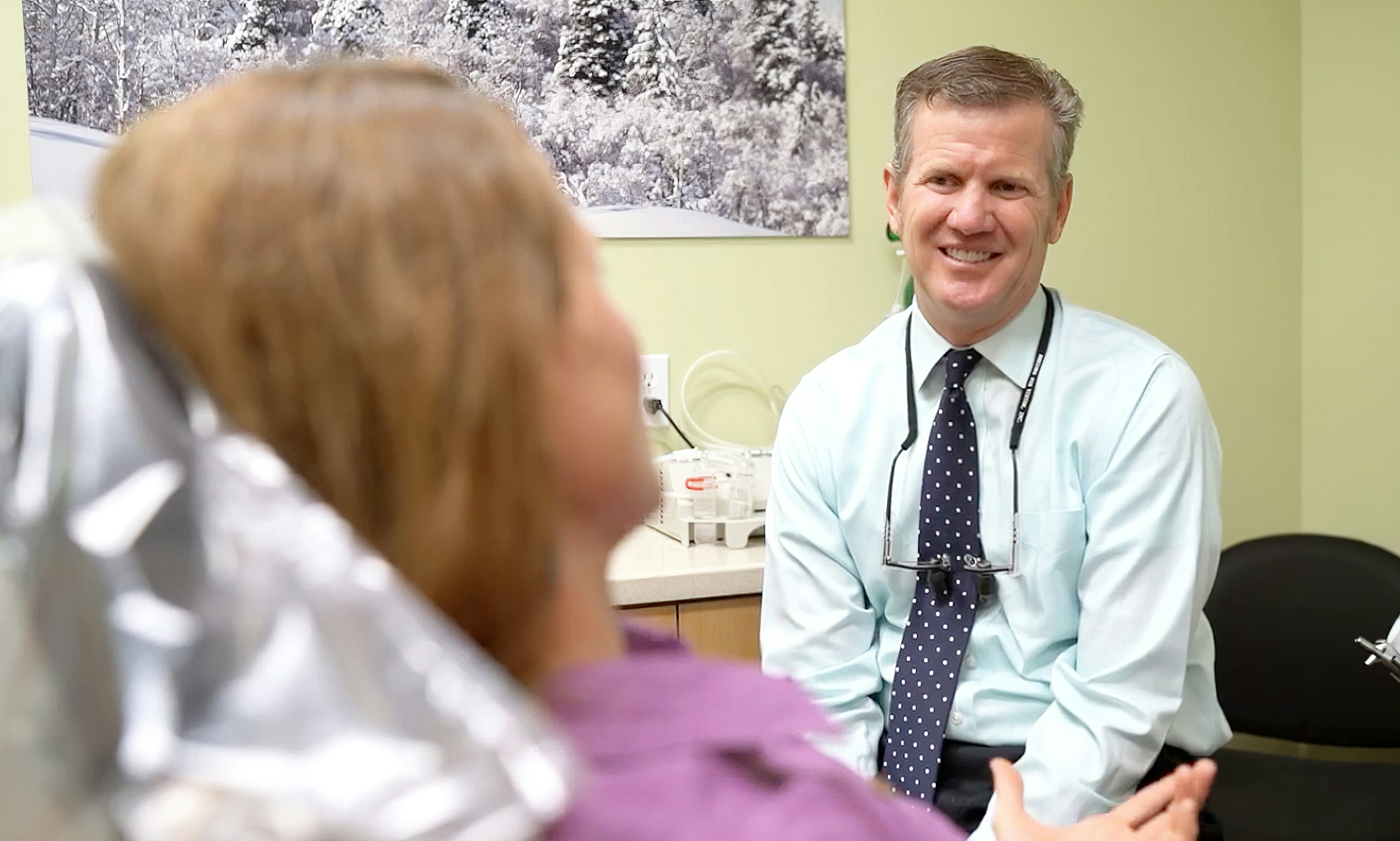 Dr. Tanner with patient
