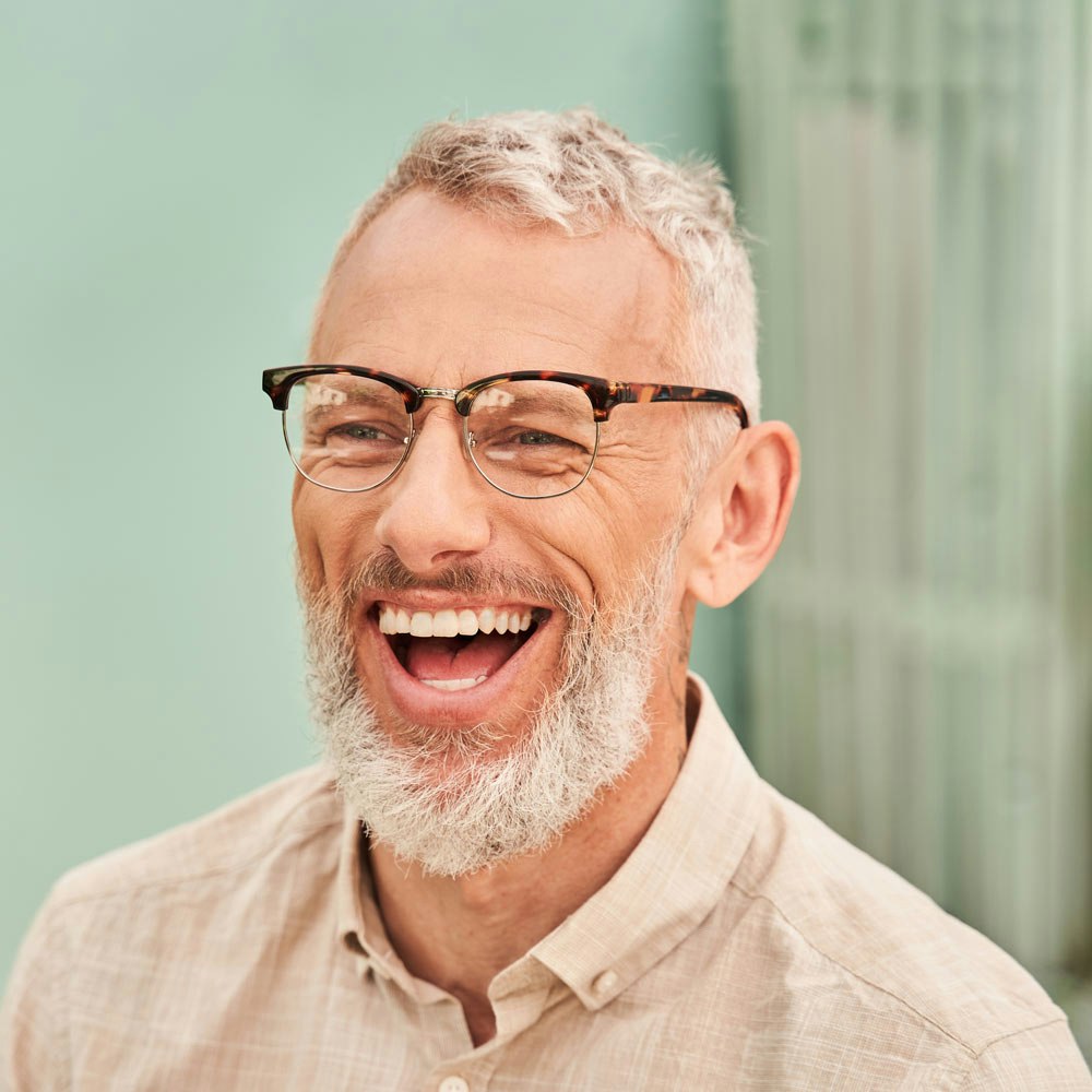 Mature man smiling