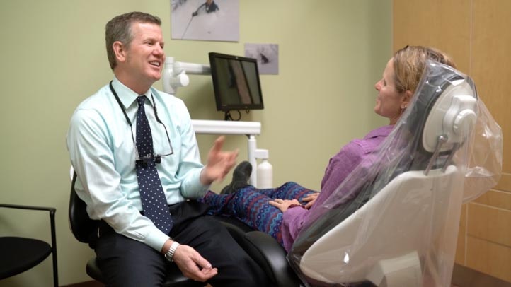 Dr. Tanner with a patient