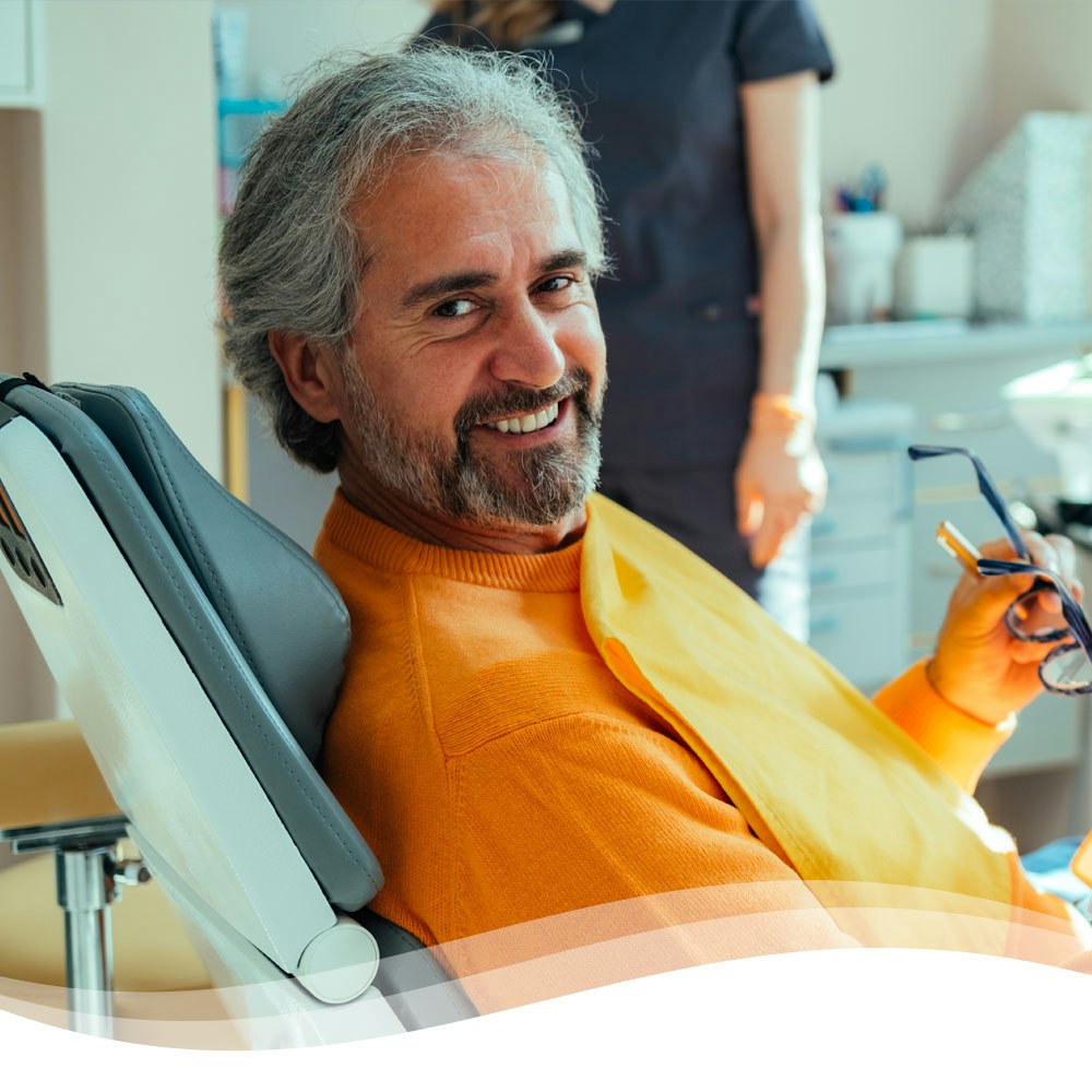 Man in dental chair