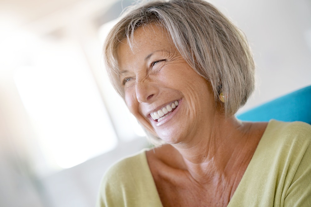 Mature woman smiling