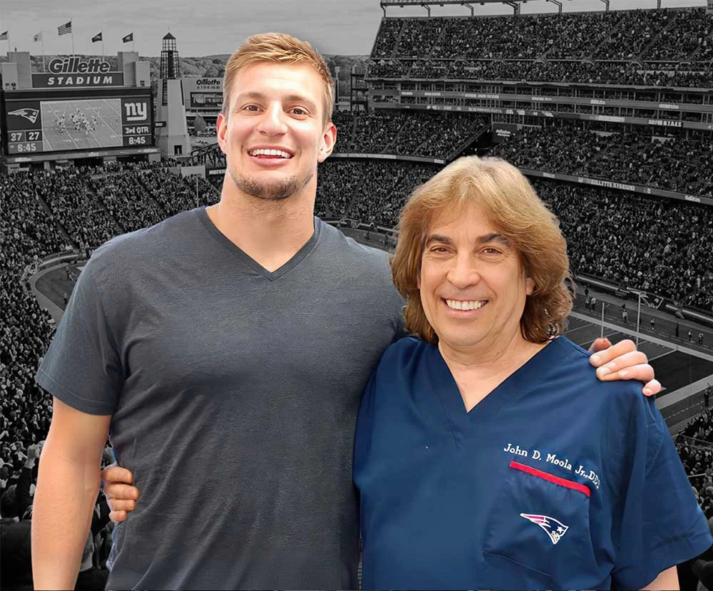 Dr. Meola and Former Patriots Player Rob Gronkowski