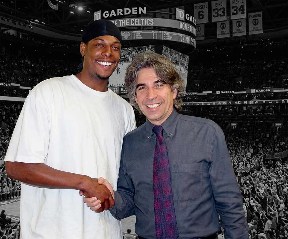 Dr. Meola and Former Celtics Player Paul Pierce