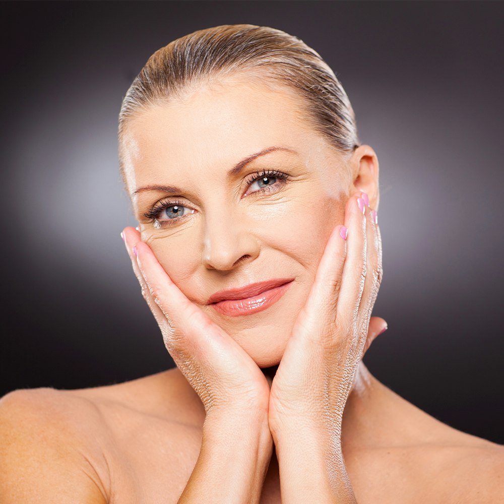 Woman with long brown hair