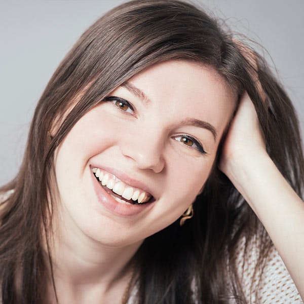 woman smiling