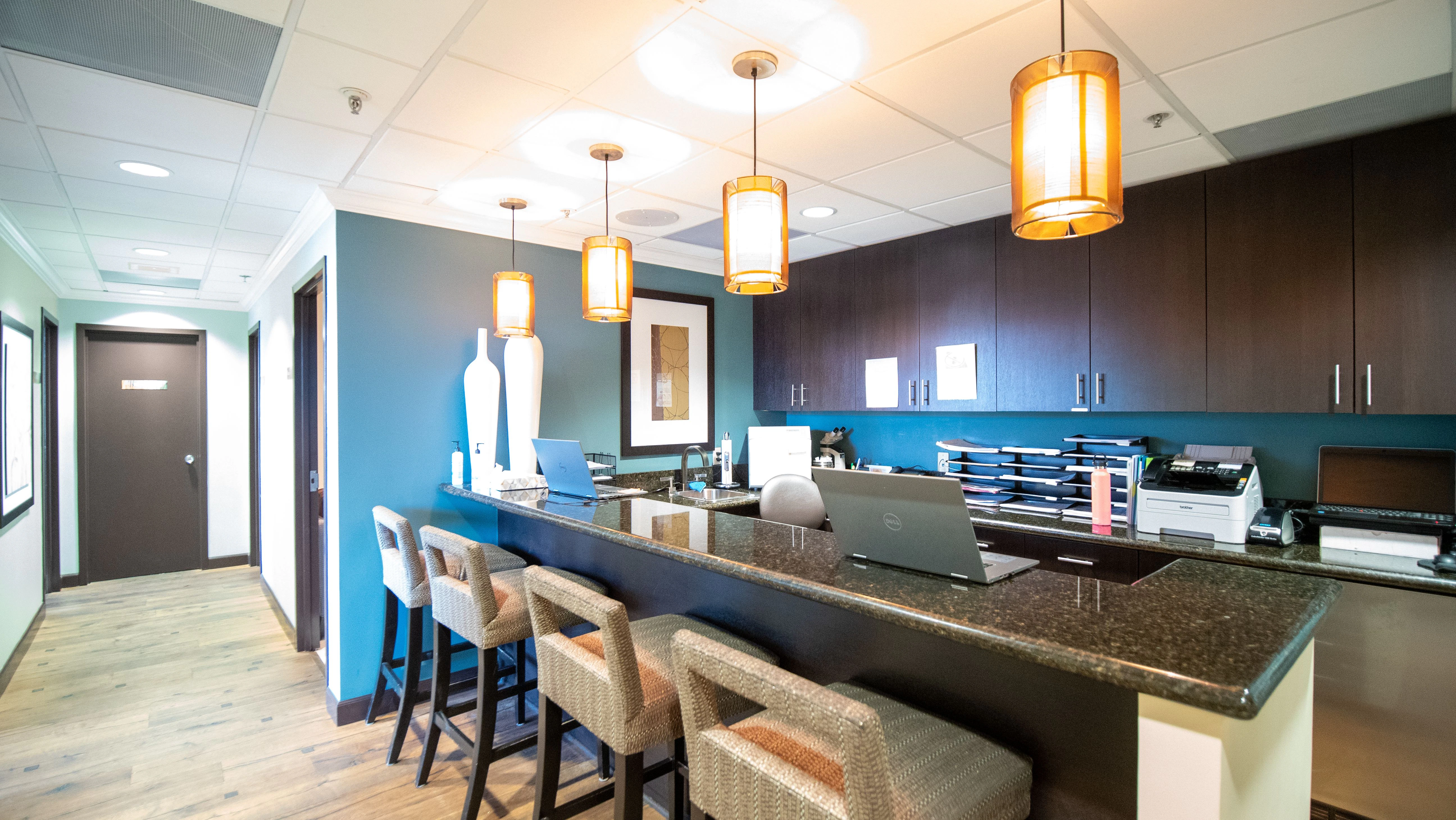 Photo of the front desk area