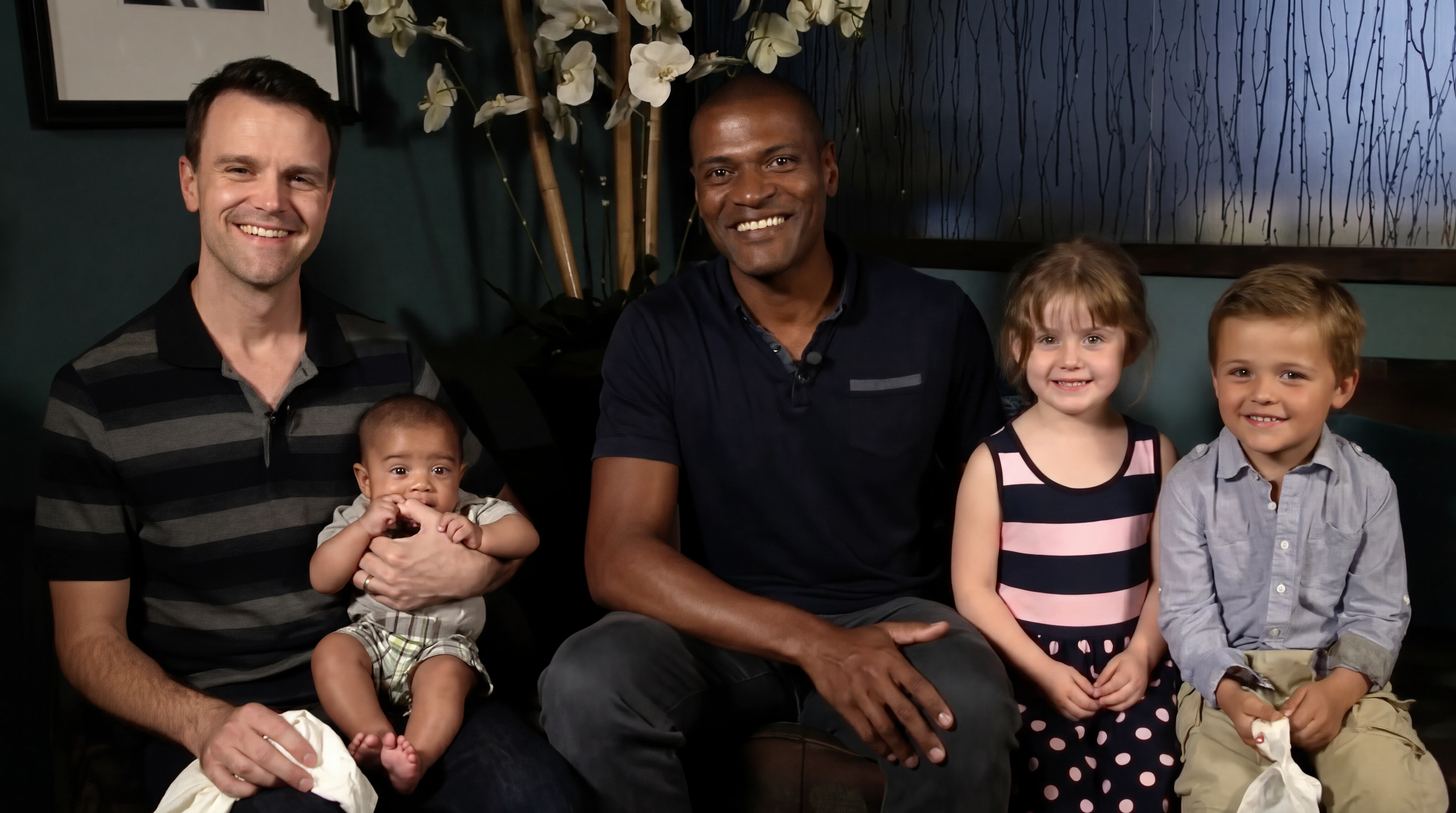 Image of patients and their three children
