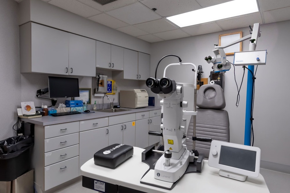 Inside one of our exam rooms