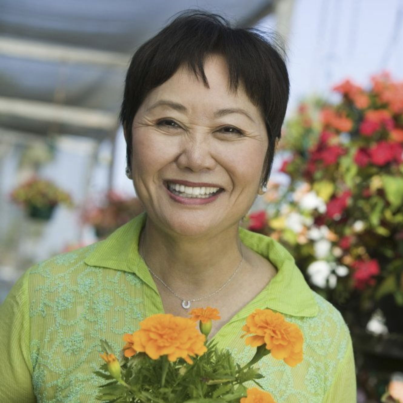 Mature woman smiling