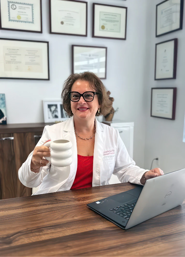 Dr. Berbari at her desk