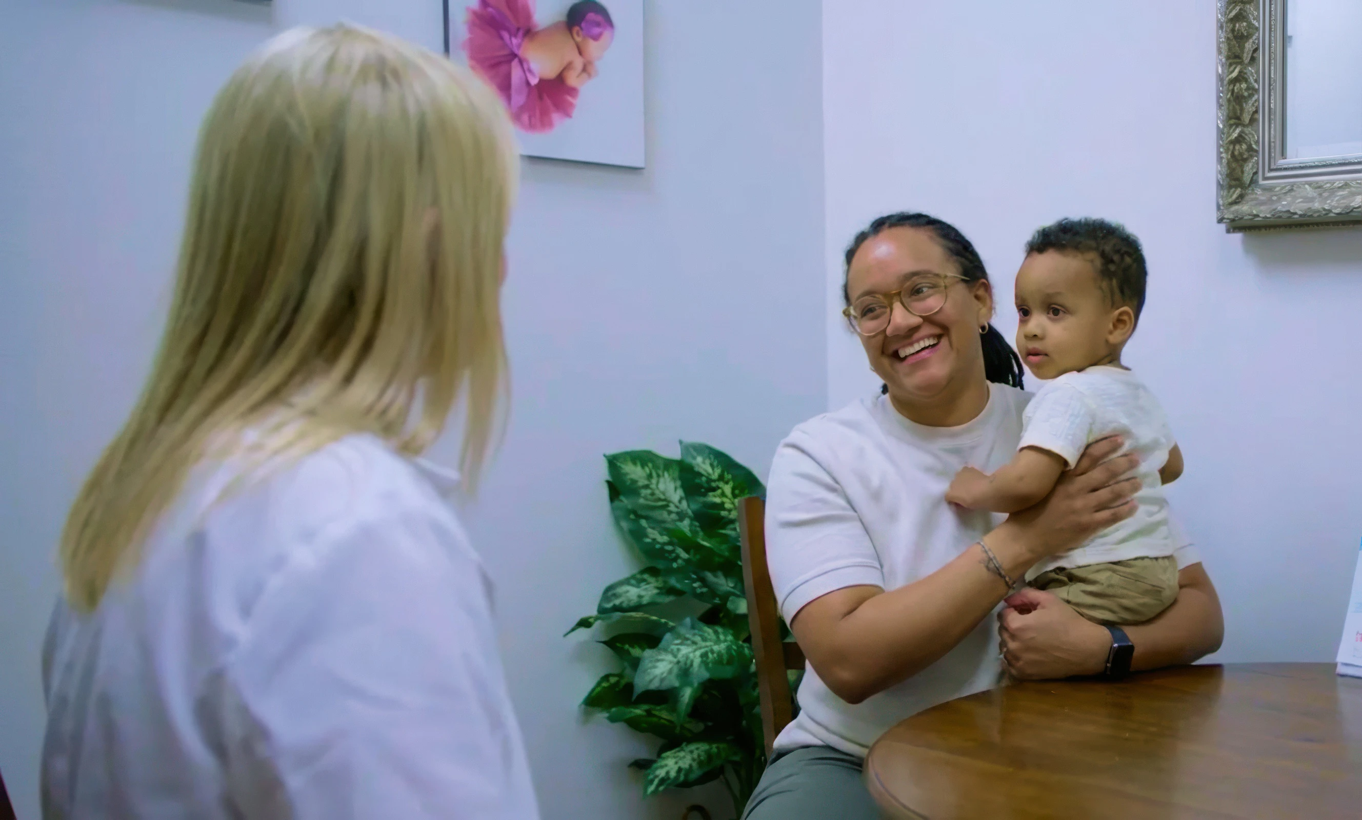 Dr. Kristiansen and patient