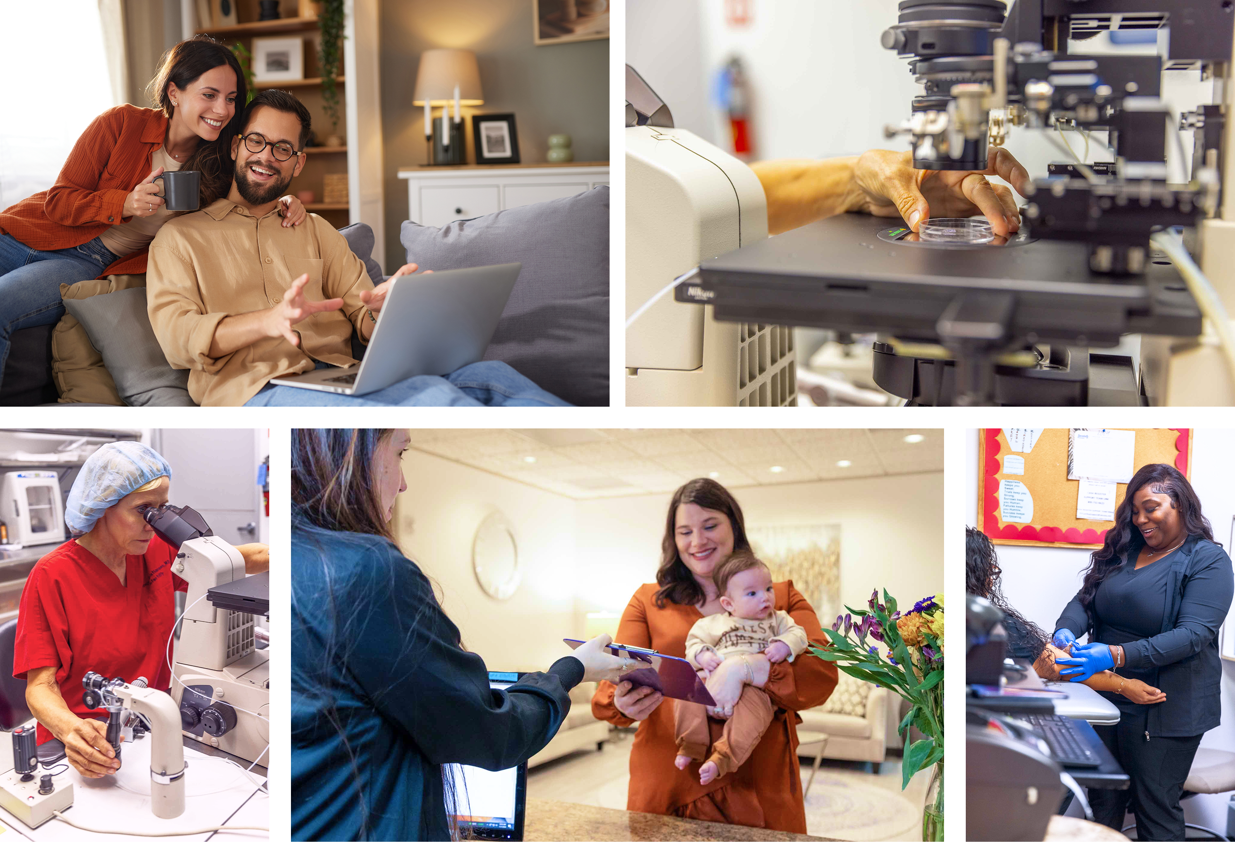 Collage of Houston Fertility patients