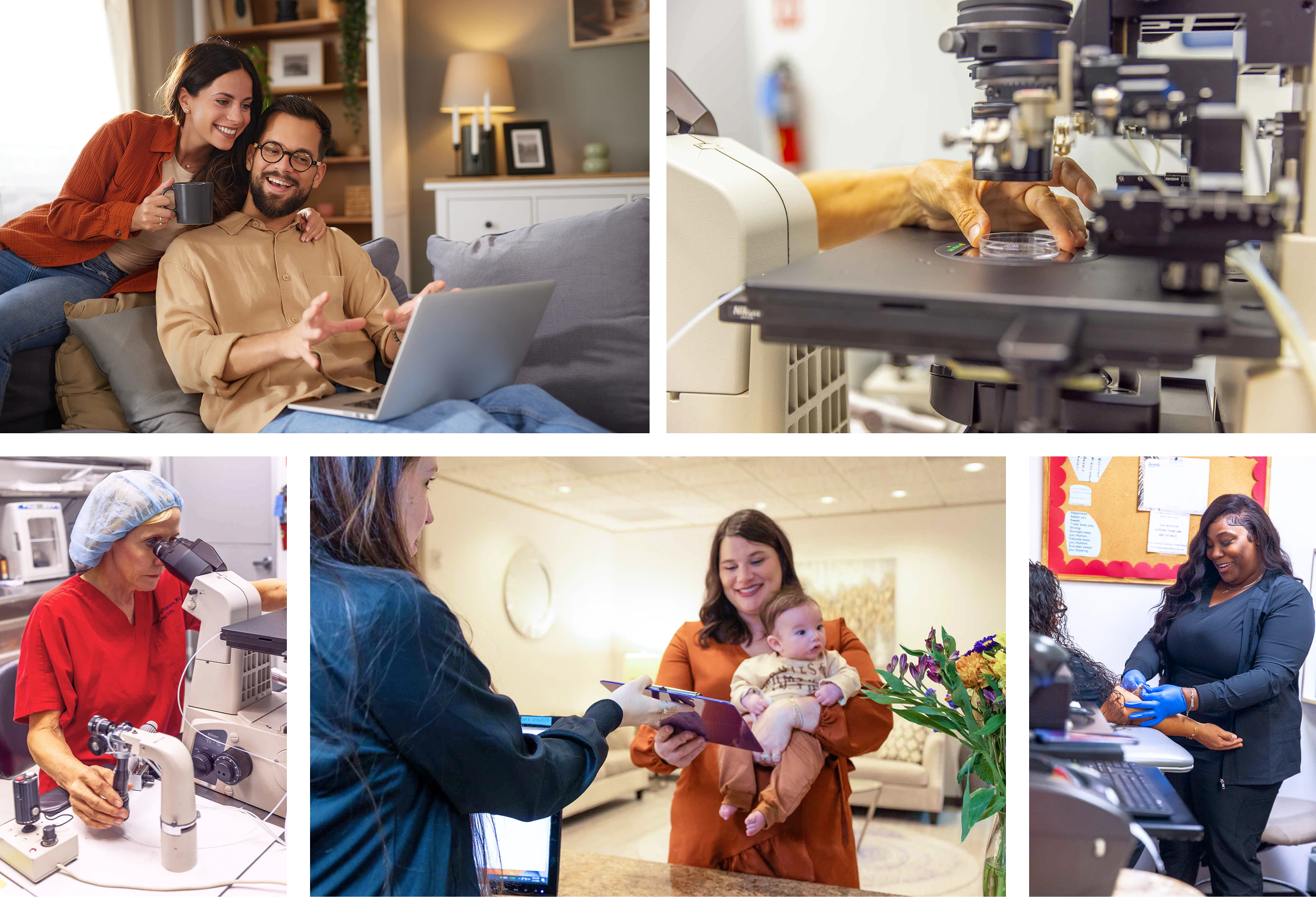 Collage of Houston Fertility patients