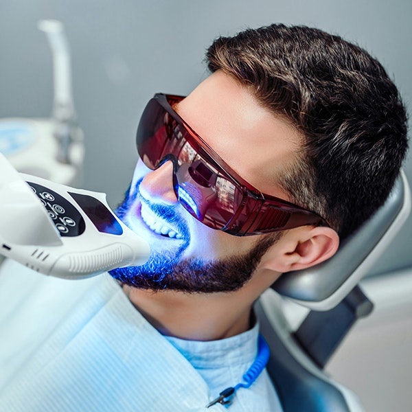 Teeth whitening patient