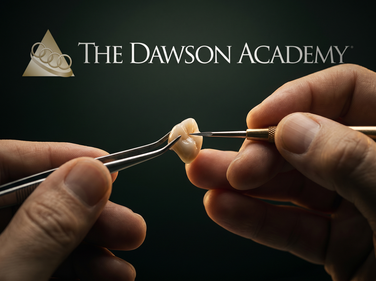 A dentist working on a single tooth
