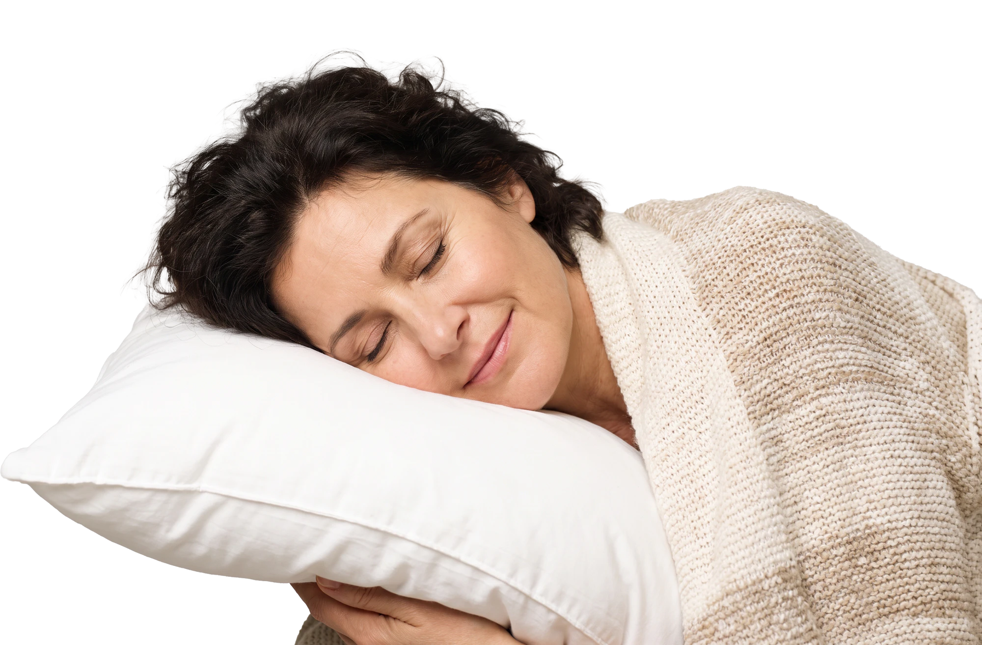 person sleeping on pillow