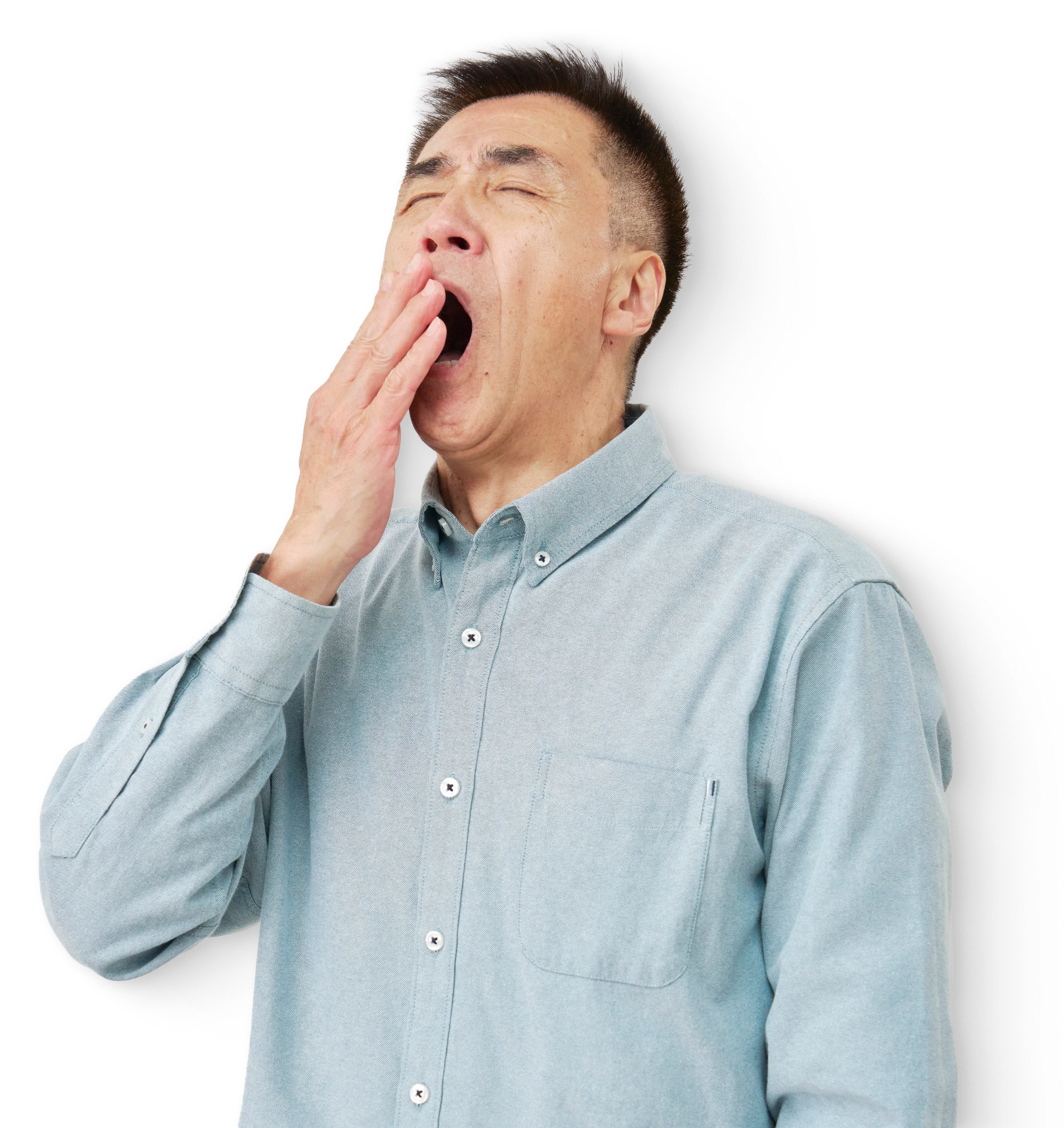 man yawning